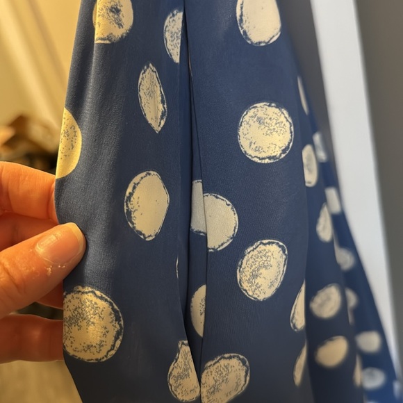 Maggy London Dot Print V-Neck Sleeveless Dress With Pockets Size 20 Used - Picture 14 of 16